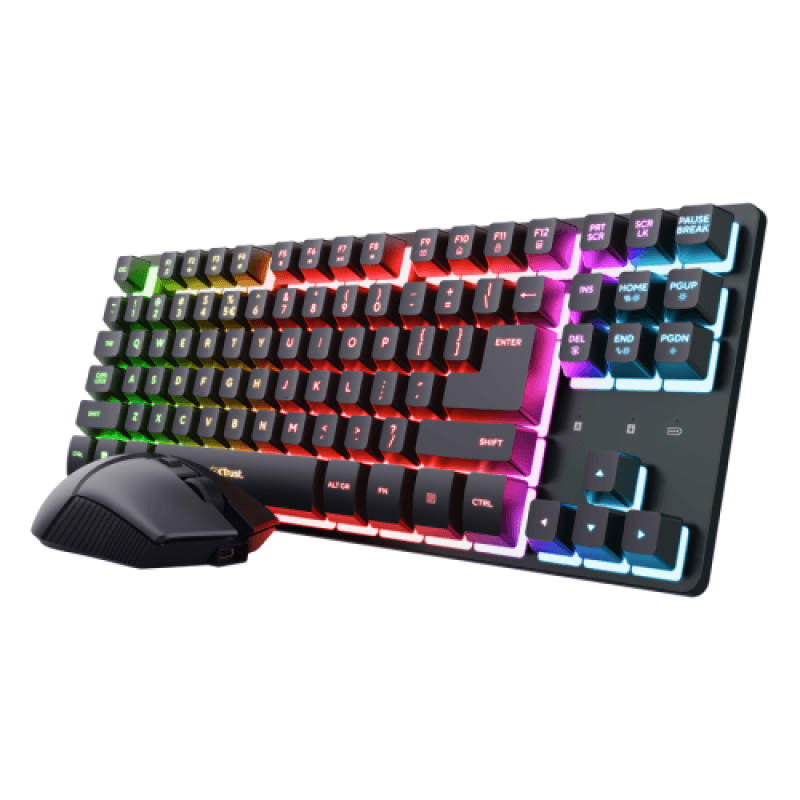 Tastatura Mecanica Gaming Trust GXT 832 Thado, RGB, Wireless, Negru