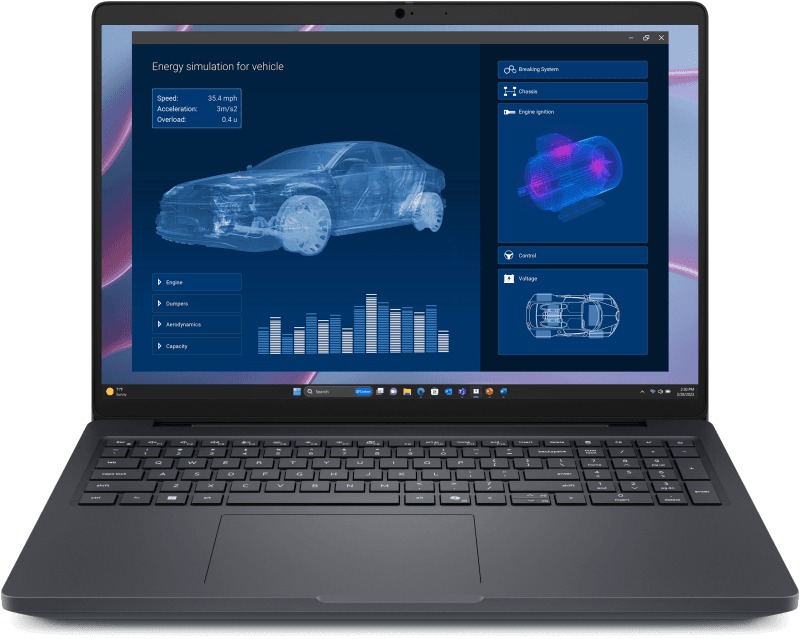 Laptop Workstation DELL Pro Max 16, cu procesor Ryzen AI 9 370, 16'' IPS, 32 GB LPDDR5x, 1 TB, NVIDIA RTX PRO 1000, 8GB GDDR7, Windows 11 Pro