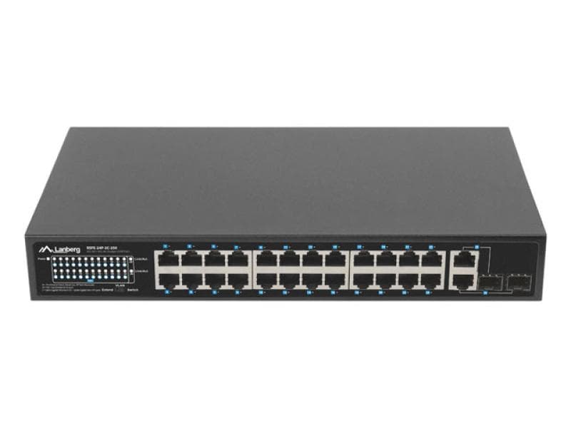 Switch  24x 100 Mb PoE+ / 2x combo, rack 19", Gigabit Ethernet, 250W