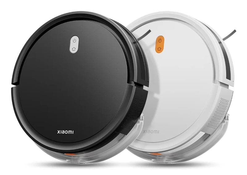 Xiaomi E5. Dust container type: Bagless, Product colour: Black, Shape: Round. Dust capacity (vacuum cleaner): 0.4 L, Water tank capacity: 0.09 L, Vacuum air filtering: HEPA. Battery capacity: 2600 mAh, Runtime: 110 min, Battery voltage: 14.4 V. Diameter: 30 cm, Height: 70 mm. Quantity per pack: 1