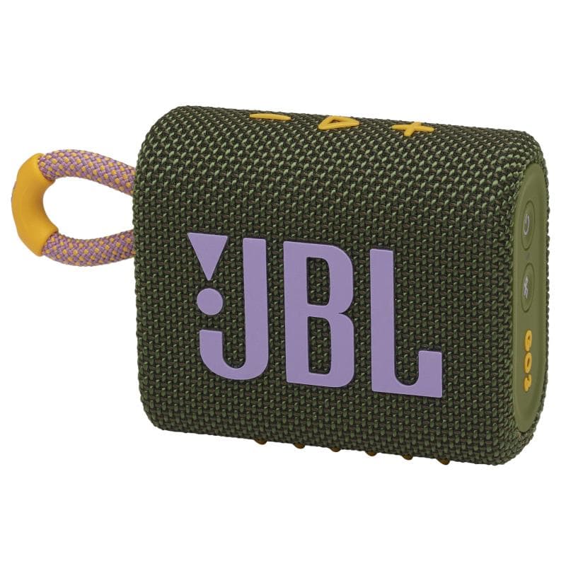 JBL GO 3 - Wireless Bluetooth portable speaker with integrated loop for travel with USB-C - Green