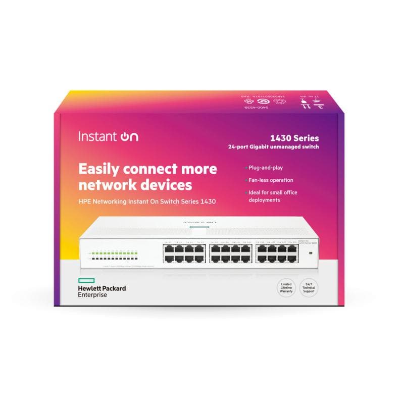 HPE Networking Instant On Switch 24p Gigabit 1430 — miniatură