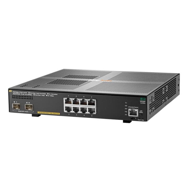 HPE Aruba Networking 2930F 8G PoE+ 2SFP+ Switch — miniatură