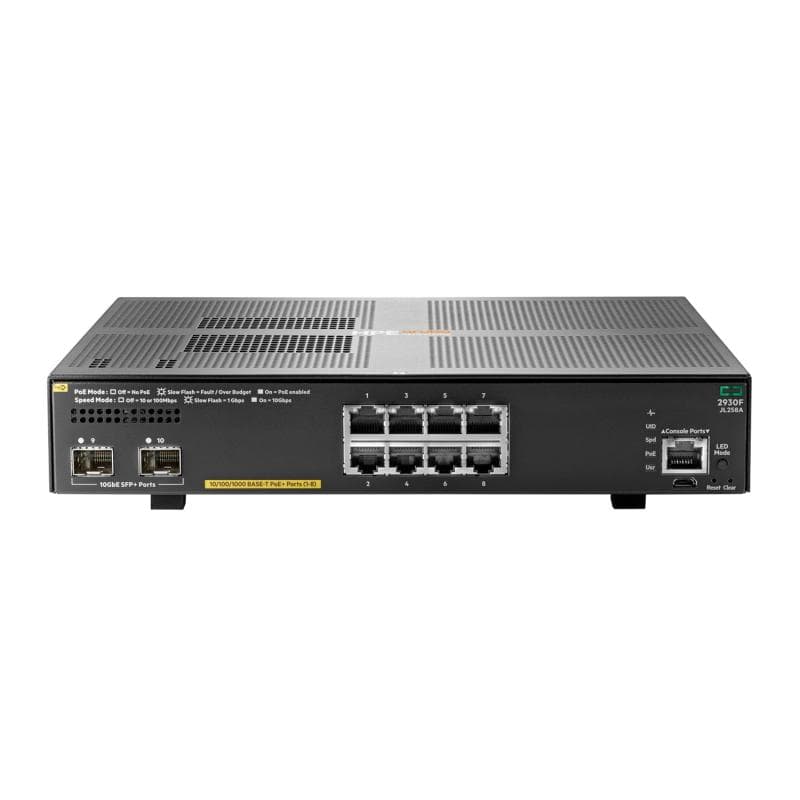 HPE Aruba Networking 2930F 8G PoE+ 2SFP+ Switch — miniatură