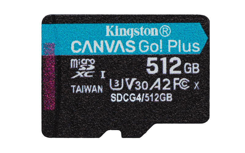 Card de memorie Kingston Canvas Go Plus MicroSD, 512 GB, Clasa 10
