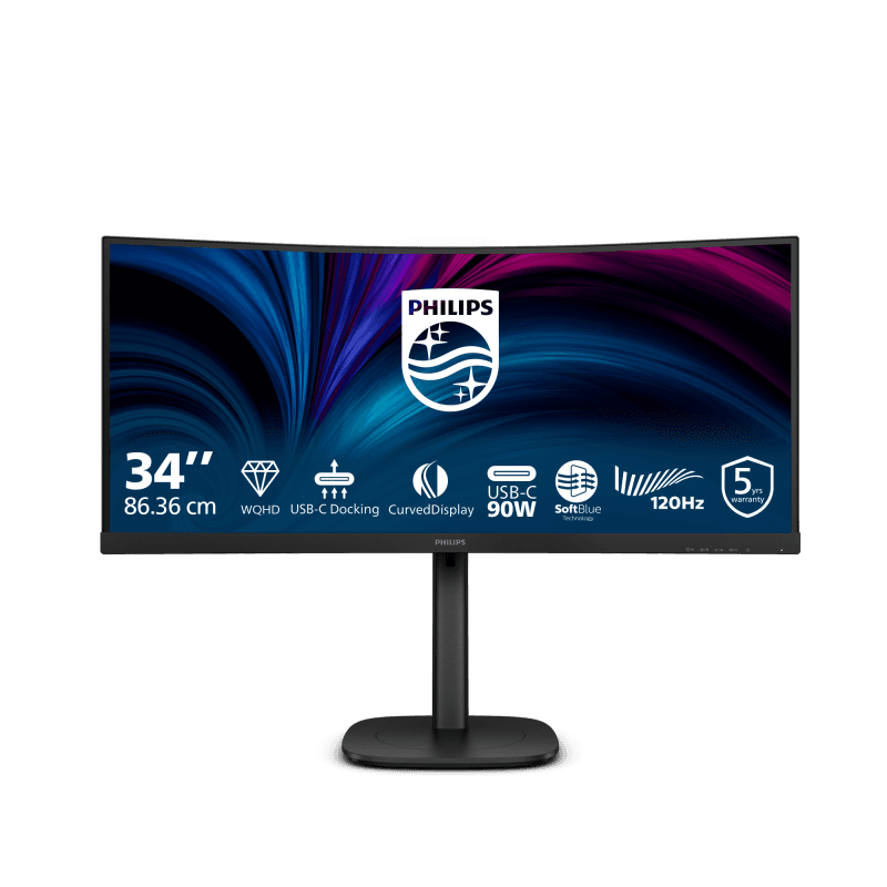 Monitor Consumer Philips 34B2U3600C/00, 34", 3440 x 1440 pixeli, Black