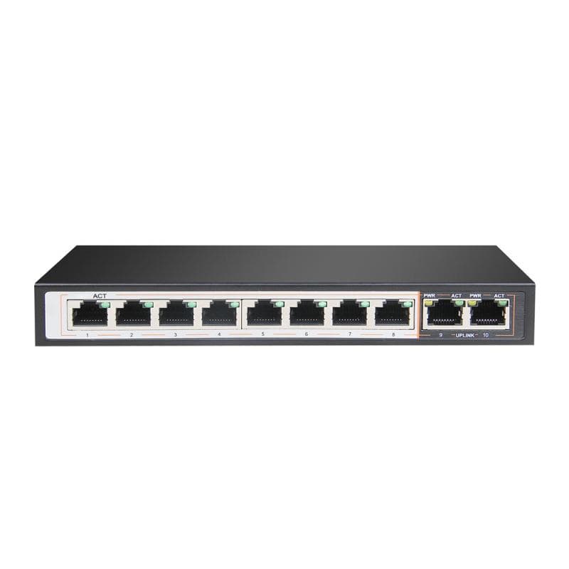 Extralink PERSES PoE Switch 8x Gigabit PoE/PoE+ 2x RJ45 Uplink Gigabit 96W