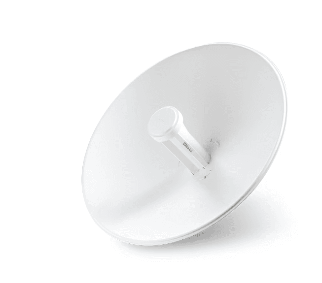 Ubiquiti airMAX PowerBeam M5 400 mm Bridge PBE-M5-400, Interfata: 1 x Gbe RJ45,  Passive PoE, Gain: 25dbi, Frecventa: 5170 - 5875 MHz, Dimensiuni: 420 x 420 x 275 mm, Greutate: 1.75 kg, Rezistenta la vant: 200 Km/h.