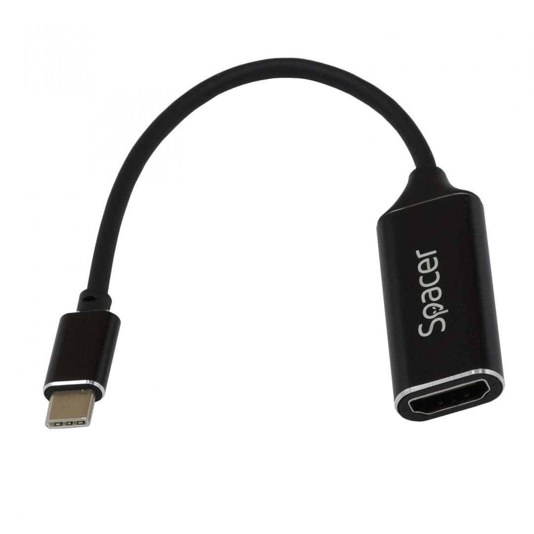 CABLU SPACER USB 3.1 TIP-C (T) LA HDMI (T) 15CM, rezolutie maxim 4k@ 30Hz, negru — miniatură