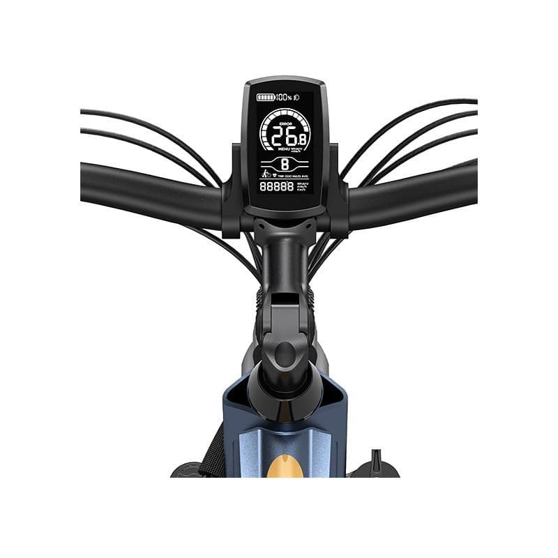 Bicicleta electrica Ulzomo Metro 26 E-bike, 250W, 36V 17Ah, autonomie 100km, viteza maxima 25km/h, Blue, 26'' — miniatură