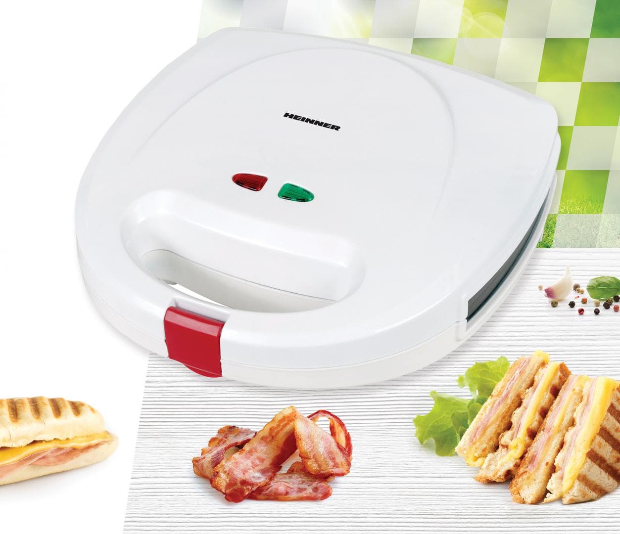 SANDWICH MAKER HEINNER SM-2K750WH — miniatură
