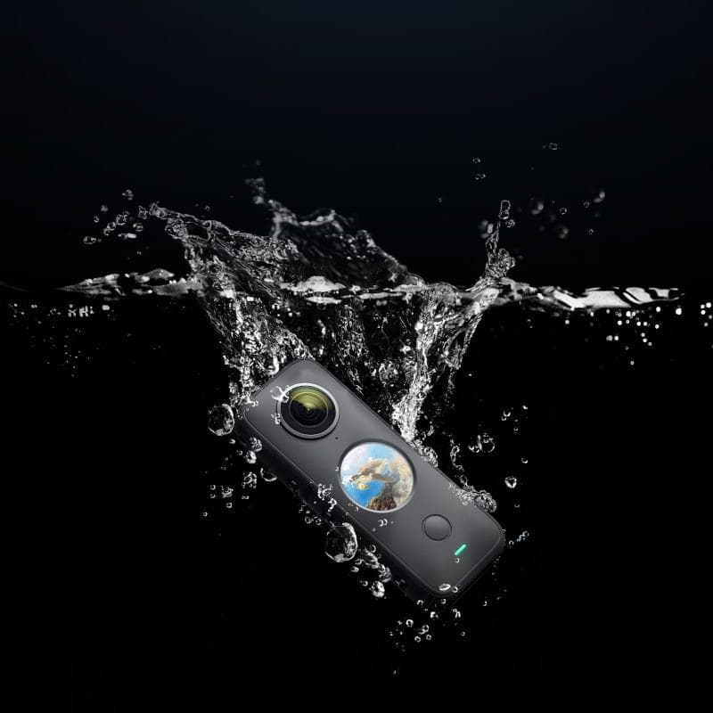 Camera video sport Insta360 ONE X2, 5.7K, 360°, Waterproof(pana la 10 metri), 4 microfoane, Mod Steadycam, InstaPano, Slow Motion, capacitate acumulator 1630 mAh, culoare neagra — miniatură