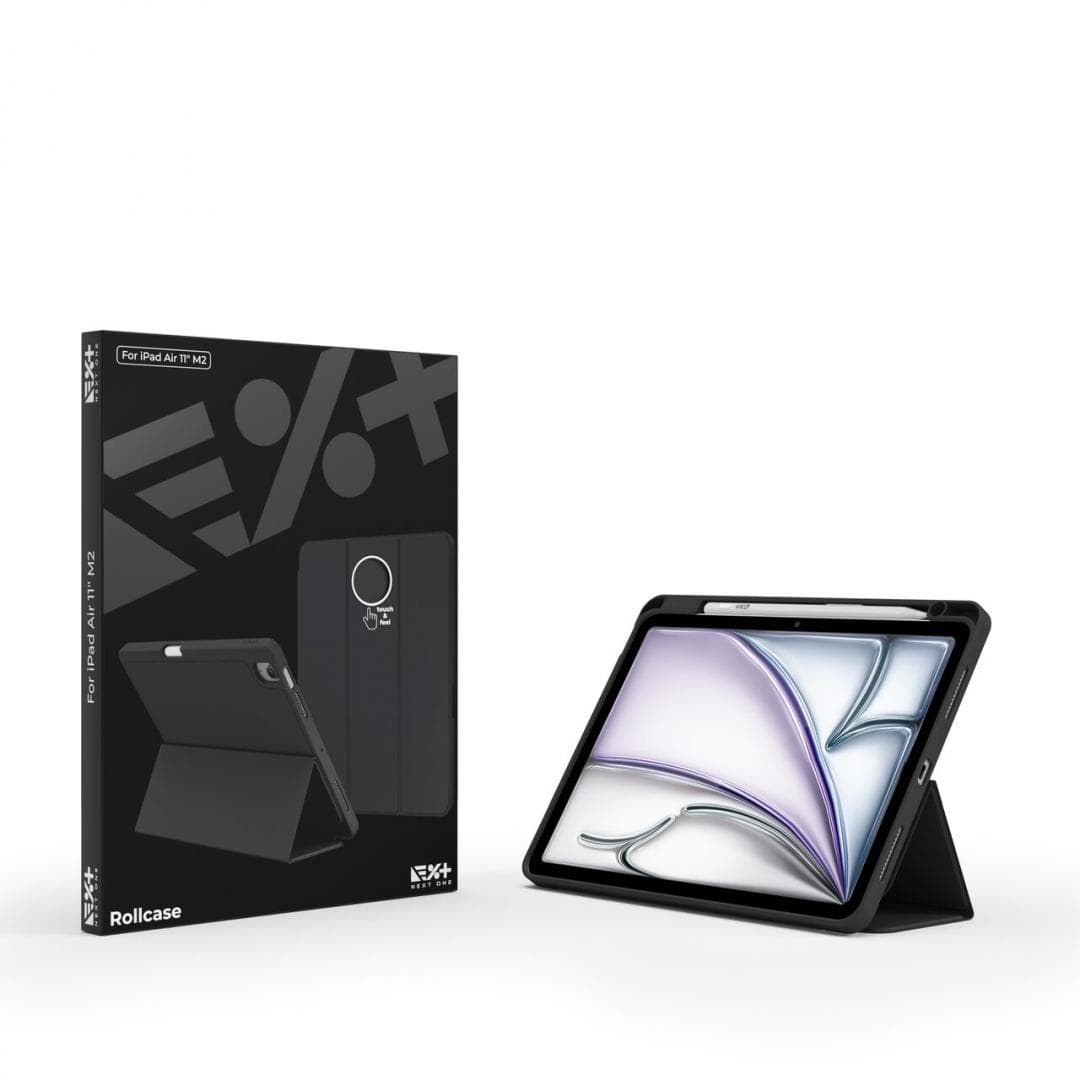 NEXT ONE RollCase for iPad Air 11" M2 2024 Black — miniatură