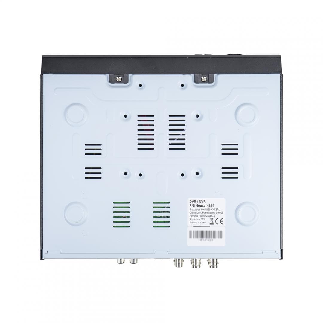 DVR / NVR PNI House H814 - 16 canale IP full HD 1080P sau 4 canale analogice 5MP, Numar canale video: 4 canale, Compresie video: H.265, rEZOLUTIE: Analog: 4 x 5MP IP: 16 x 1080P / 8 x 5MP Hibrid: 4 x 5MP + 2 x IP 1080P, IESIRE: 1080P(VGA) / 1080P(HDMI), sTOCARE: maxim 1 x 14 TB HDD (nu este inclus) — miniatură