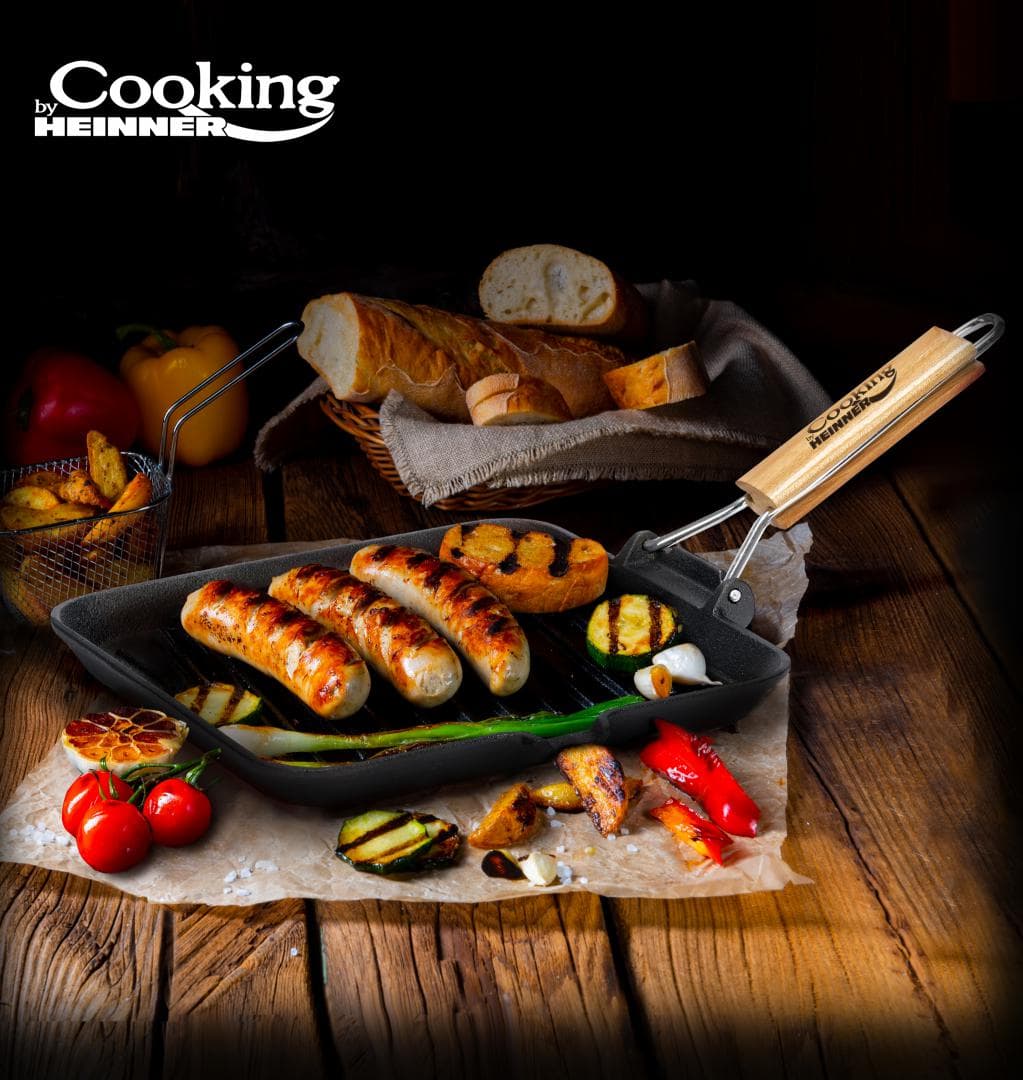 TIGAIE GRILL FONTA MANER LEMN DET.23X2CM COOKING BY HEINNER — miniatură