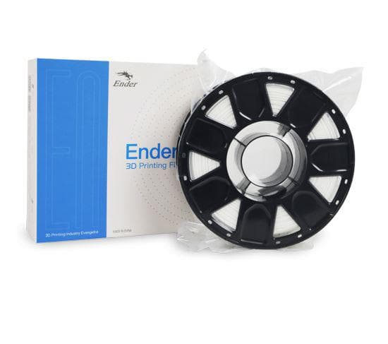 CREALITY ENDER PLA 3D Printer Filament, White, 1KG, Printing temperature: 200, Filament diameter: 1.75mm, Tensile strength: 60MPa, Size of filament wheel: Diameter 200mm, height 70mm, hole diameter 56mm. — miniatură