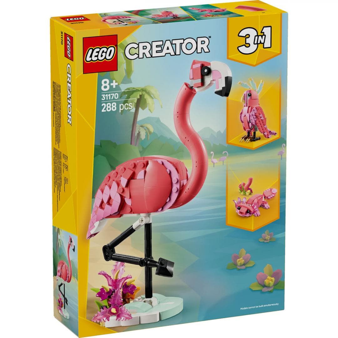 ANIMALE SALBATICE: FLAMINGO ROZ, LEGO 31170 — miniatură