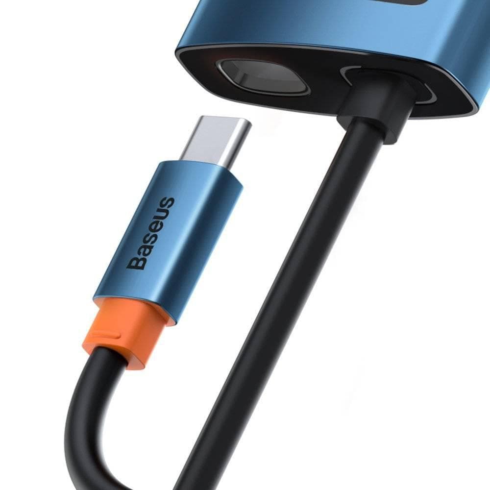 Docking station BASEUS Metal Gleam, USB Type-C, 100W, Gri — miniatură
