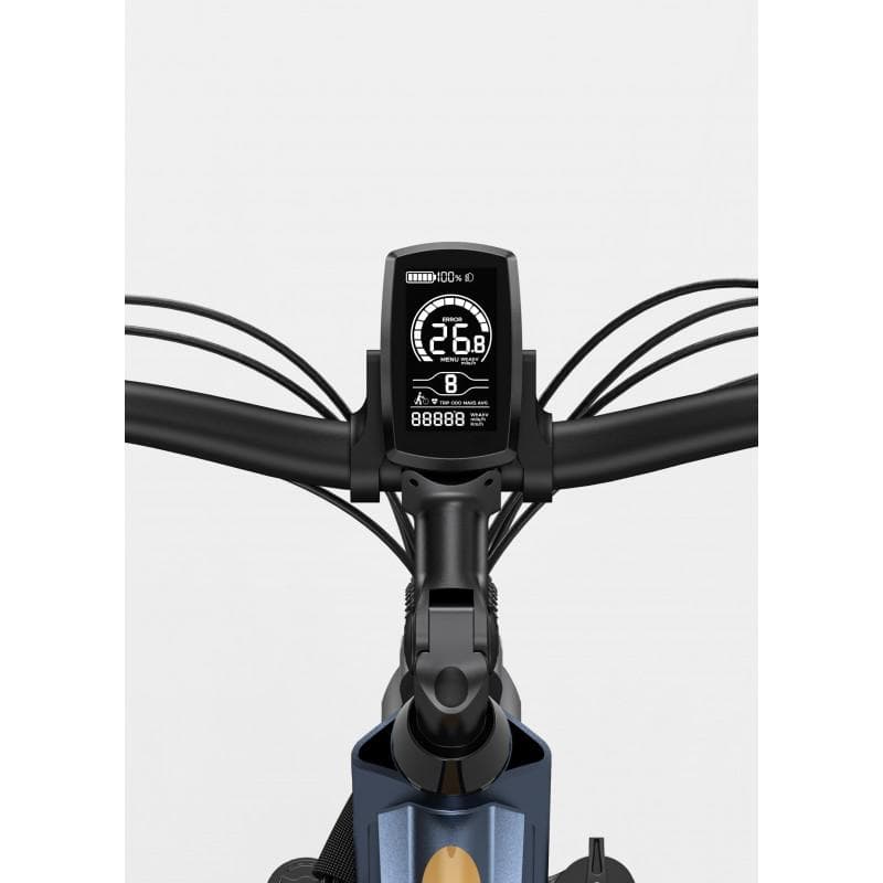 Bicicleta electrica Ulzomo Metro 26 E-bike, 250W, 36V 17Ah, autonomie 100km, viteza maxima 25km/h, Grey, 26'' — miniatură