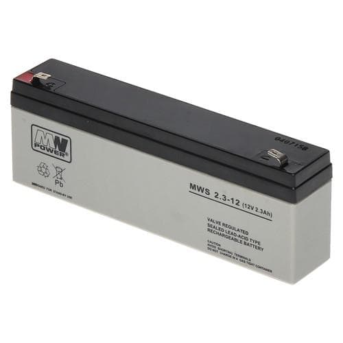 Acumulator AGM 2.3Ah 12V seria MW Power,MWS2.3-12, terminal de conexiune F1, dimensiuni 179×35×66 mm, greutate 1,55 kg