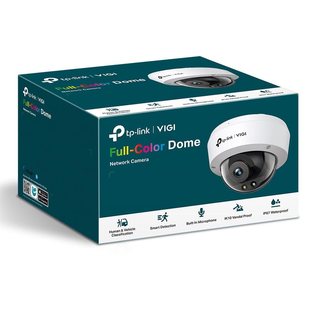 Camera IP Dome TP-Link VIGI C250(4MM), 5MP, Lentila 4mm, IR+WL 30ml, rezolutie video 2880 X 1620, H.265+/H.265/H.264+/H.264 — miniatură