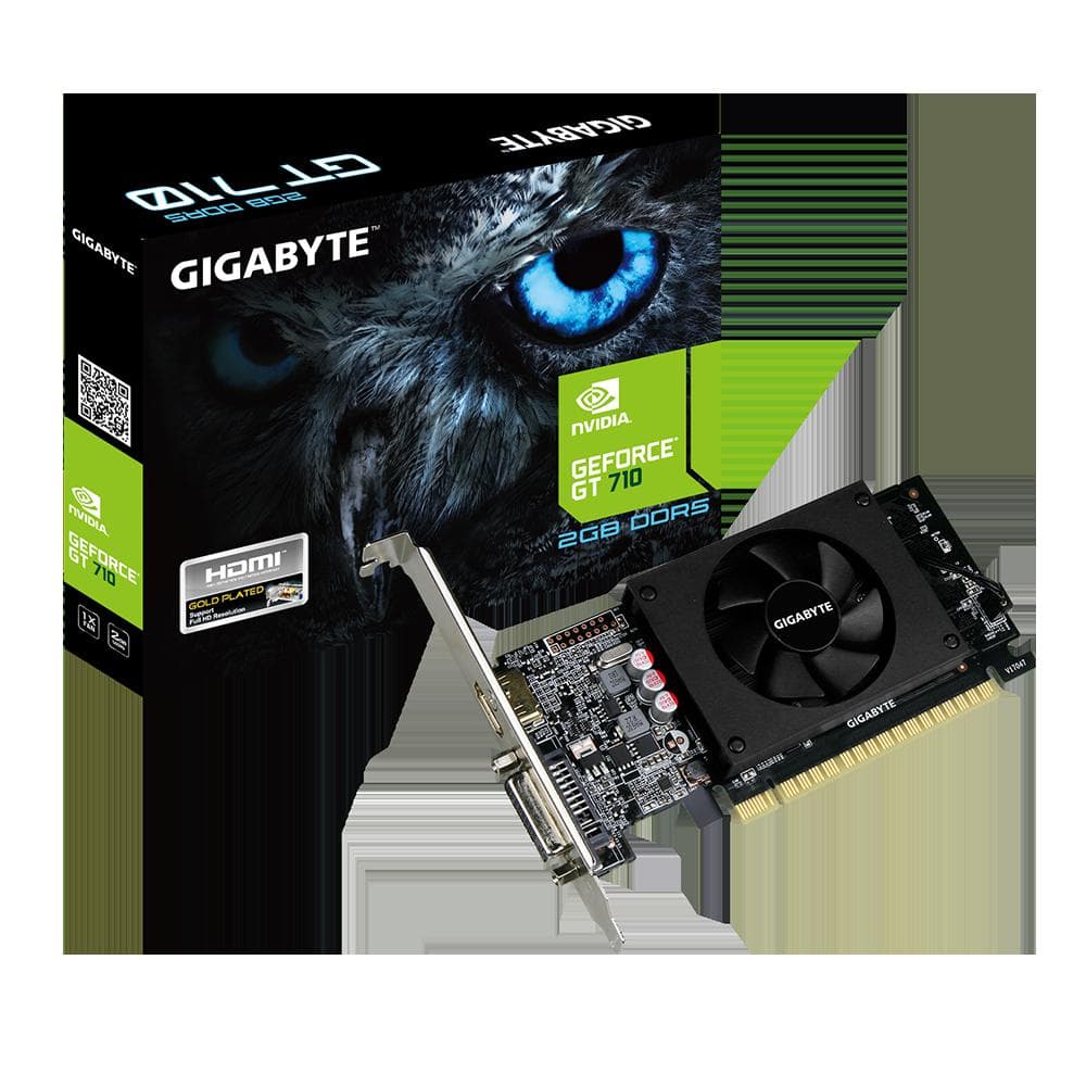 Placa video Gigabyte GeForce GT 710, 2GB GDDR5, PCI Express 2.0, 64bit