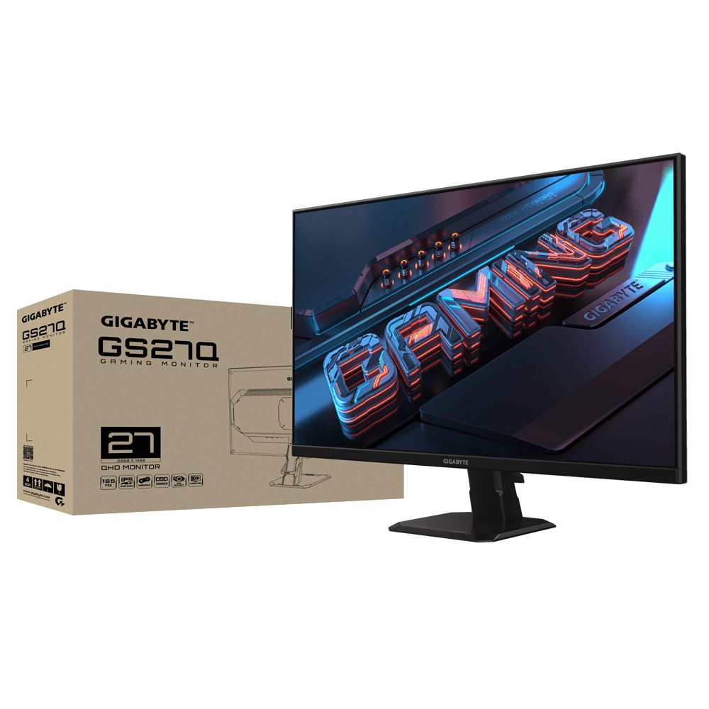 Monitor Commercial Gigabyte GS27Q, 27", 2560 x 1440 pixeli, Black — miniatură