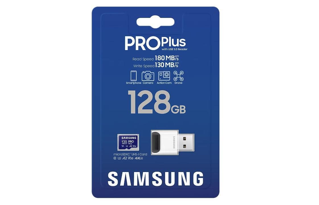 Card de Memorie MicroSDHC PRO PLUS 128GB, Class10/Grade 3 cu cititor de carduri — miniatură