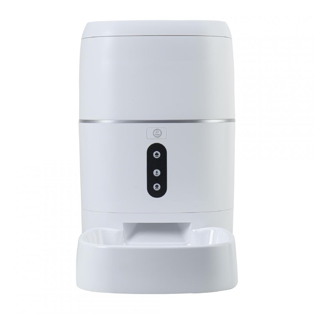 Hranitoare inteligenta de mancare PNI MyPet PT033PF pentru animale de casa, WiFi, 3 litri, programabil din aplicatia dedicata Tuya Smart, integrare in scenarii si automatizari smart cu alte produse compatibile Tuya, Dimensiuni: 205 x 205 x 430 mm, Greutate: 2.200 g, Volum: 3l, Alimentare: DC 5V 1A — miniatură