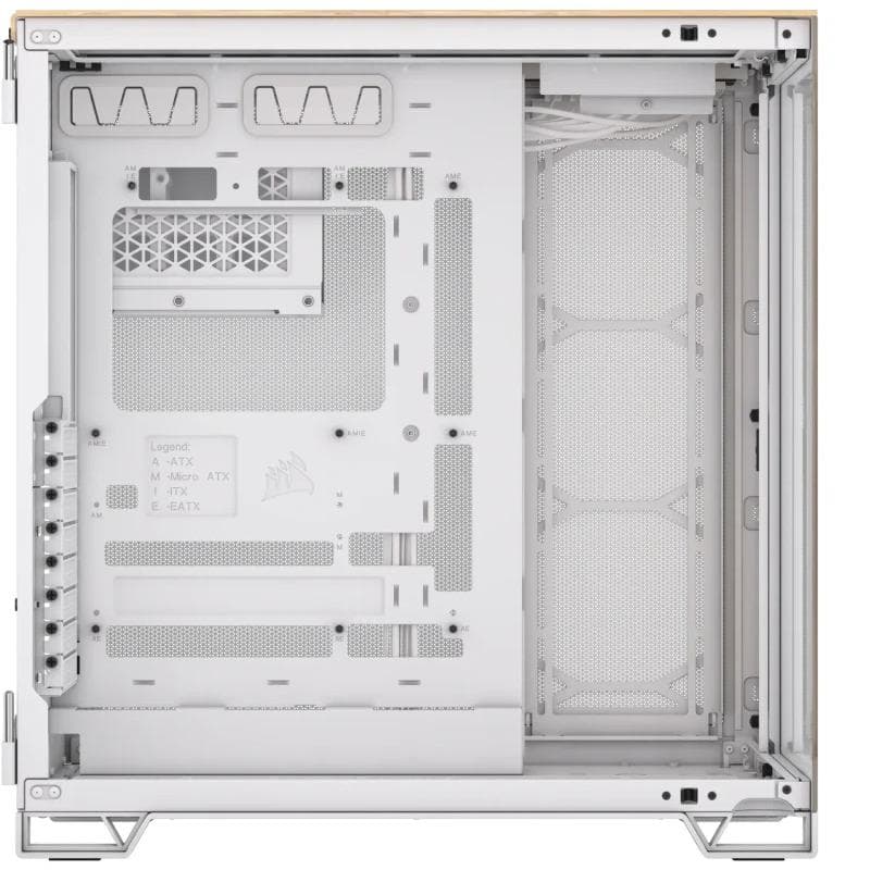 Carcasa CORSAIR 6500X, RGB, Mid Tower, White — miniatură