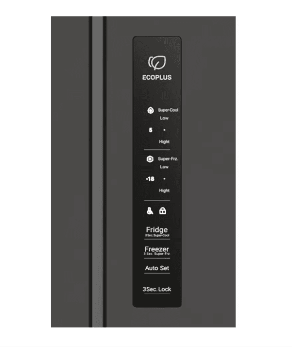 Side by Side HAIER HCR3818ENPT, No Frost, 467 l, H 182 cm, Clasa E, negru — miniatură