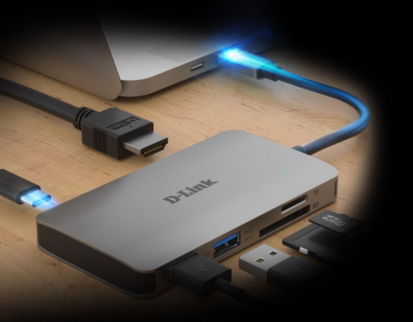 Docking station D-Link DUB-M610, USB Type-C, 100W, Gri