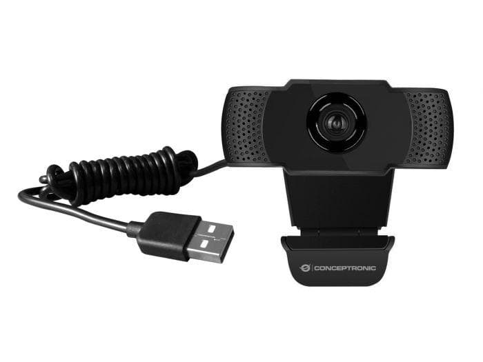 Camera Web Conceptronic AMDIS, 2MP, rezolutie video Full HD, USB 2.0, Negru — miniatură