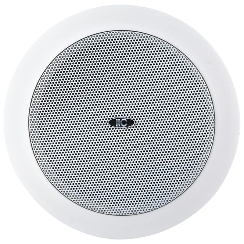 Difuzor incastrabil (Ceiling Speaker) ITC T-105U, pentru sisteme de Public Address (PA), trepte 1.5W-3W-6W@100V, speaker 5inch, SPL(1W/1M) 89dB, frequency response 80-18KHz, cutout 145mm, carcasa ABS, grila metalica, culoare alba, dimensiuni 172 ×80mm, greutate 0.75Kg