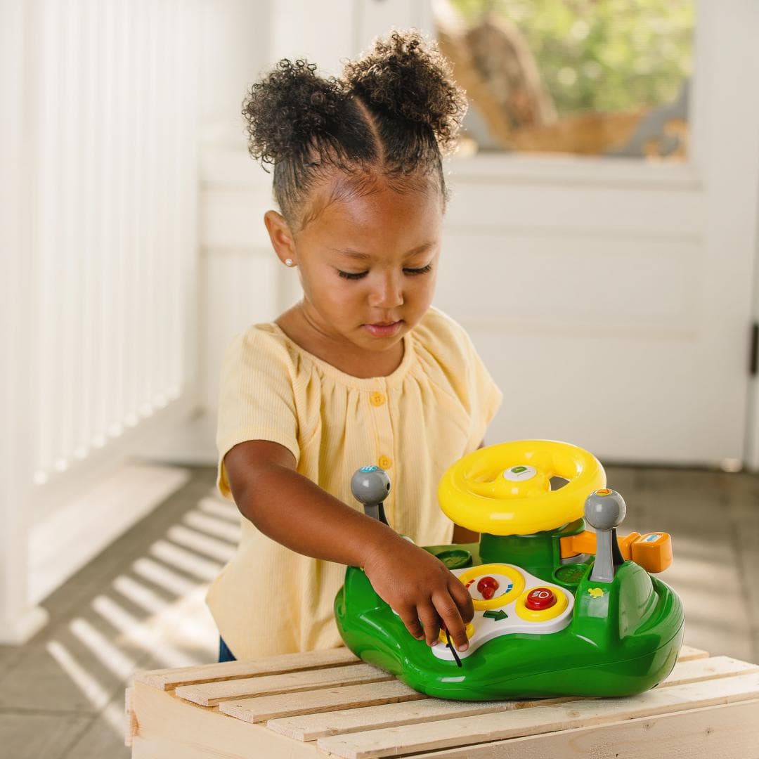 VOLAN DE JUCARIE CU LUMINI SI SUNETE, JOHN DEERE — miniatură
