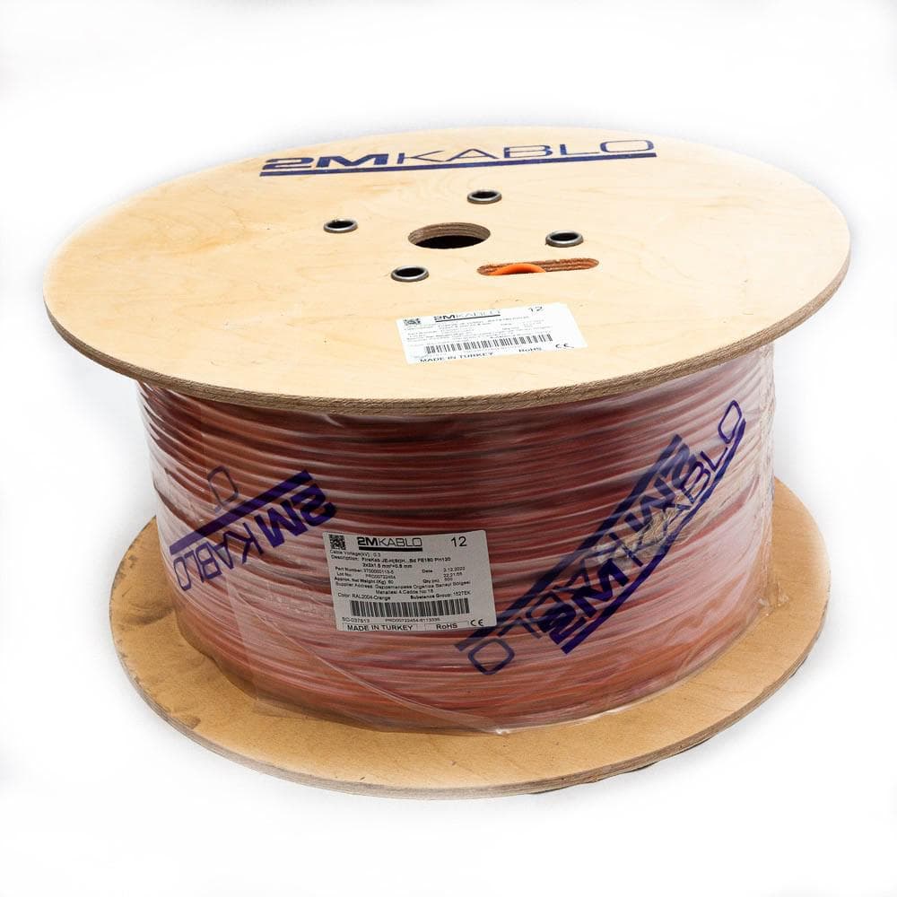 "Cablu incendiu JEH(St)H...Bd FE180 PH120 2x2x1.5 mm²+0.8, rezistenta la foc 120 minute, compatibilitate E30/E90 producator 2M Kablo, 3T00000113-5-500Diametru fir: 1.5 mmConductor: perechi torsadate cu protectie din fibra de sticla, cupru 100%Culori fire: conform -VDE0815Manta: Halogen free — miniatură