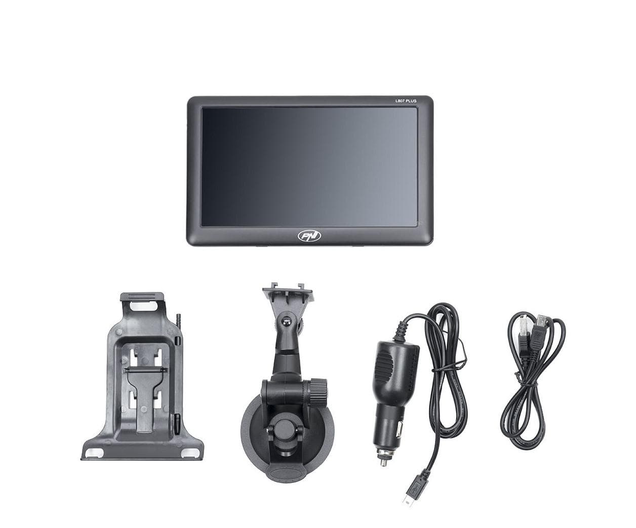Sistem de navigatie GPS PNI L807 PLUS ecran 7 inch, 800 MHz, 256MB DDR, 8GB memorie interna, FM transmitter, Sistem de operare: Windows CE 6.0, Touchscreen, Rezoluţie ecran: 800 x 480 pixeli, Frecvenţă procesor: 800 Mhz, Card SD/MMC maxim: 32GB, Acumulator incorporat: 1600 mAh — miniatură