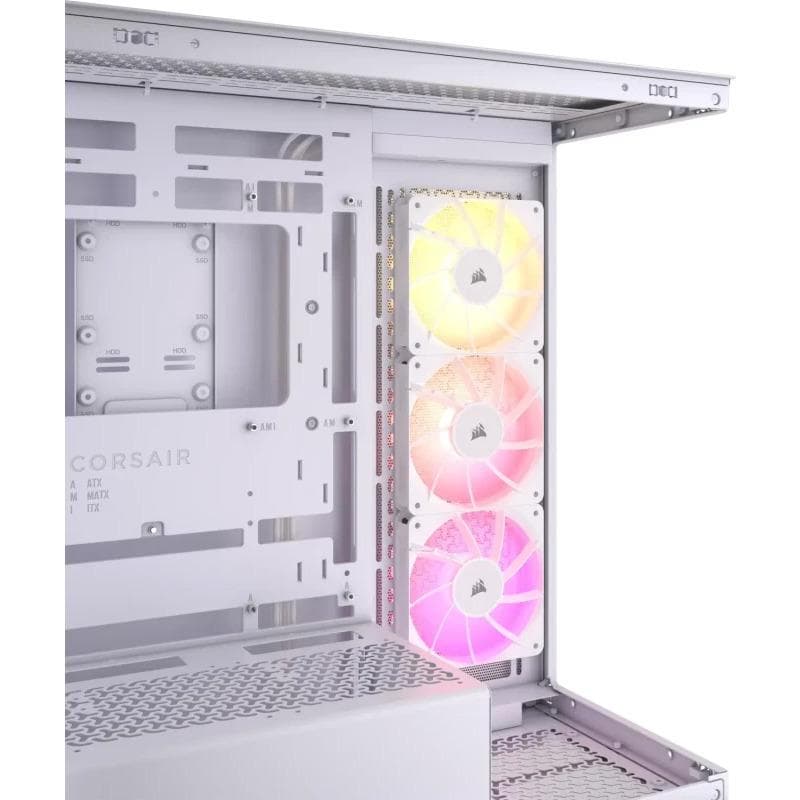 Carcasa CORSAIR 3500X ARGB, RGB, Mid Tower, White — miniatură