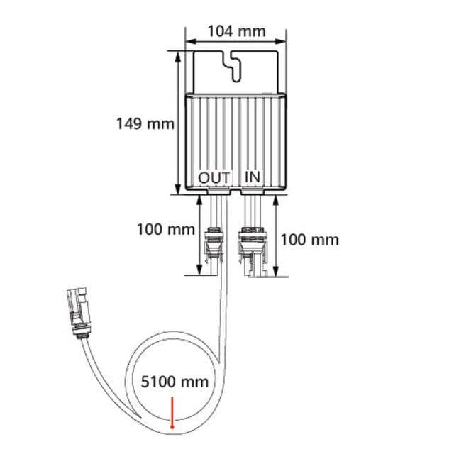 HUAWEI OPTIMIZER SUN2000-1300W-P SHORT CABLE — miniatură