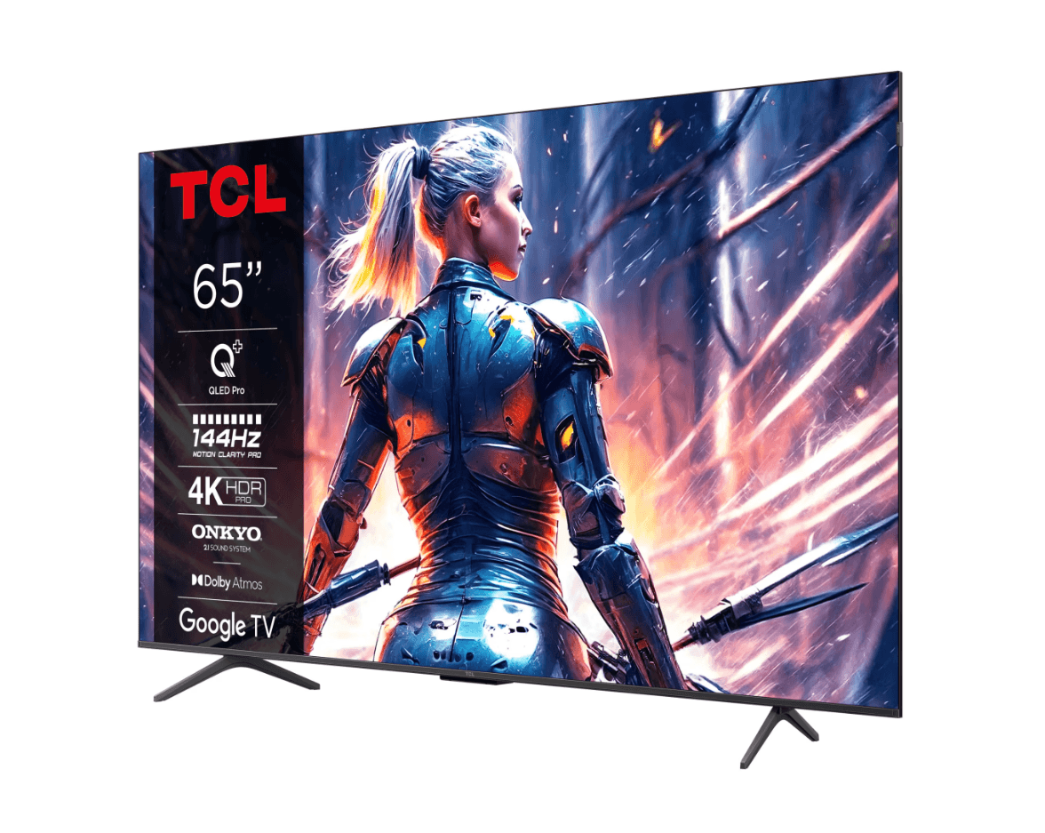 Televizor TCL QLED 65T8B, 164 cm, Smart Google TV, 4K Ultra HD, 100Hz, Clasa F (Model 2024) — miniatură