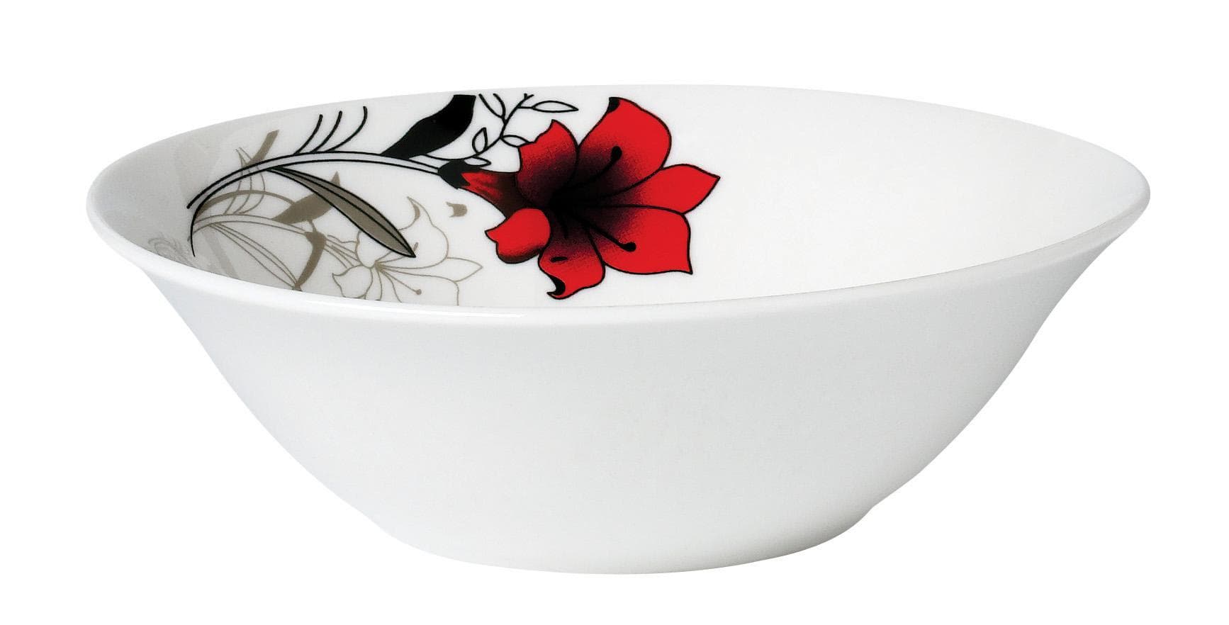 BOL PORTELAN 15 CM, RED FLOWERS,VANORA HOME — miniatură