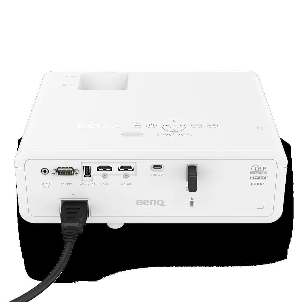 Videoproiector BenQ LH650, FHD 1920* 1080, up to 4K UHD (3840 x 2160), laser 20.000 ore, 3.000.000:1, 16:9, 4.000 lumeni, zoom 1.3x, 2* HDMI, 3 * USB Type A, USB Type C, Display Port with PD out 5V/1A, RS232, boxa 10W, Audio out, Wireless USB dongle 5201BS optional, telecomanda cu baterii incluse — miniatură