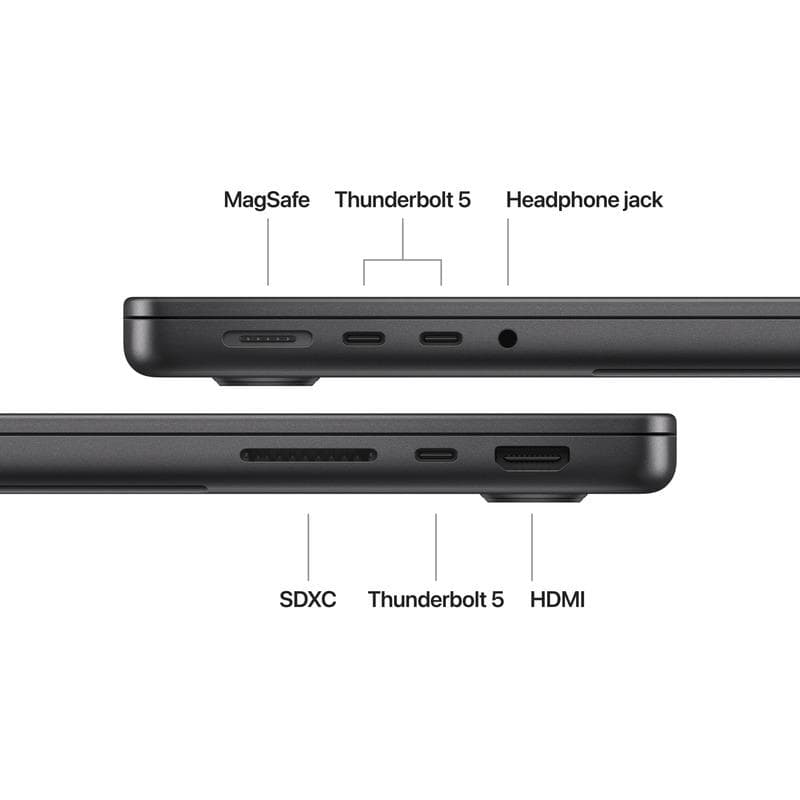 MacBook Pro 14.2"/Apple M4 Max (CPU 16-core, GPU 40-core, Neural Engine16-core)/128GB/2TB - Space Black - US KB (Cto from MX2K3RO/A) — miniatură