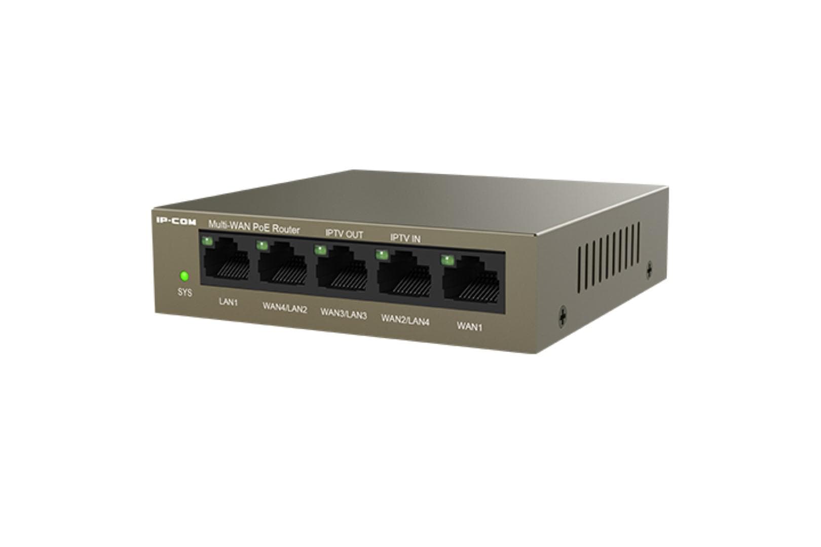 IP-COM 5 PORT CLOUD MANAGED POE ROUTER, M20-POE, Dimensiuni: 100*100* 26mm, Capacitate clienti: 150, NAT (Static IP) 940Mbps/930Mbps, NAT(DHCP) 941Mbps/932Mbps, NAT(PPPoE) 914Mbps/924Mbps, AP Management: 16, VLAN: 4, Procesor Dual core 1.0Ghz, RAM: 128Mb, Flash: 16Mb, Interfata: 5 x GE (Max 4 WAN — miniatură