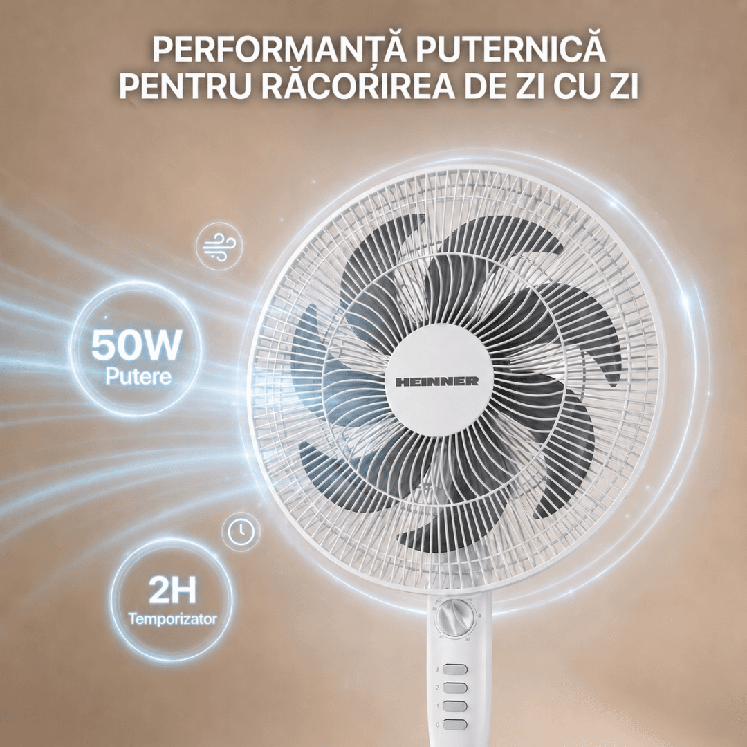 VENTILATOR CU PICIOR HEINNER HSF-M750MWH — miniatură