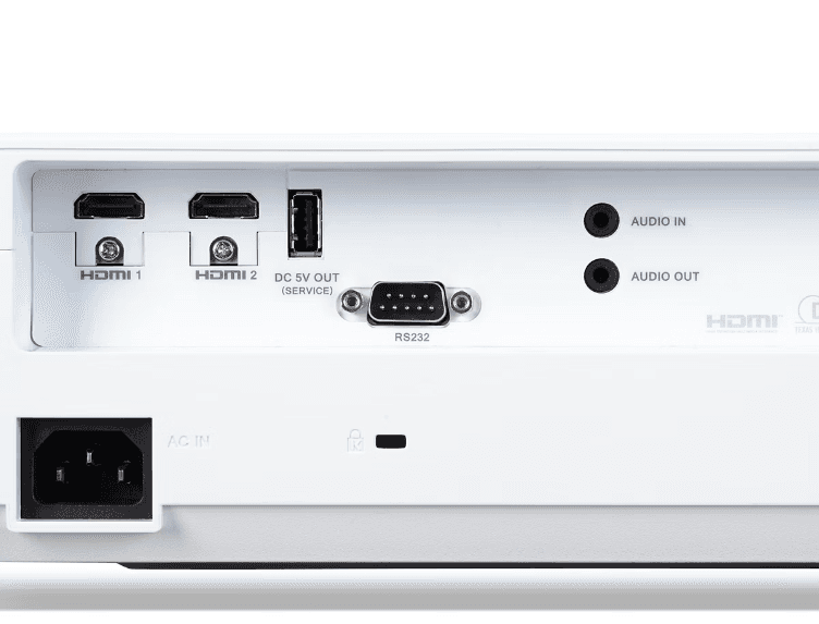 Videoproiector Acer H6541BDK, FHD 1920* 1080, up to WUXGA 1920*1200, 4.000 lumeni, 16:9/ 4:3, 10.000:1, dimensiune maxima imagine 301", distanta maxima d proiectie 10 m, boxa 3W, lampa 5.000 ore/ 12.000 ore, 24-33 dB, 2.9 kg, 2* HDMI, PC audio in/ out, DC Out (5V/1A, USB Type A), RS232, cablu HDMI — miniatură