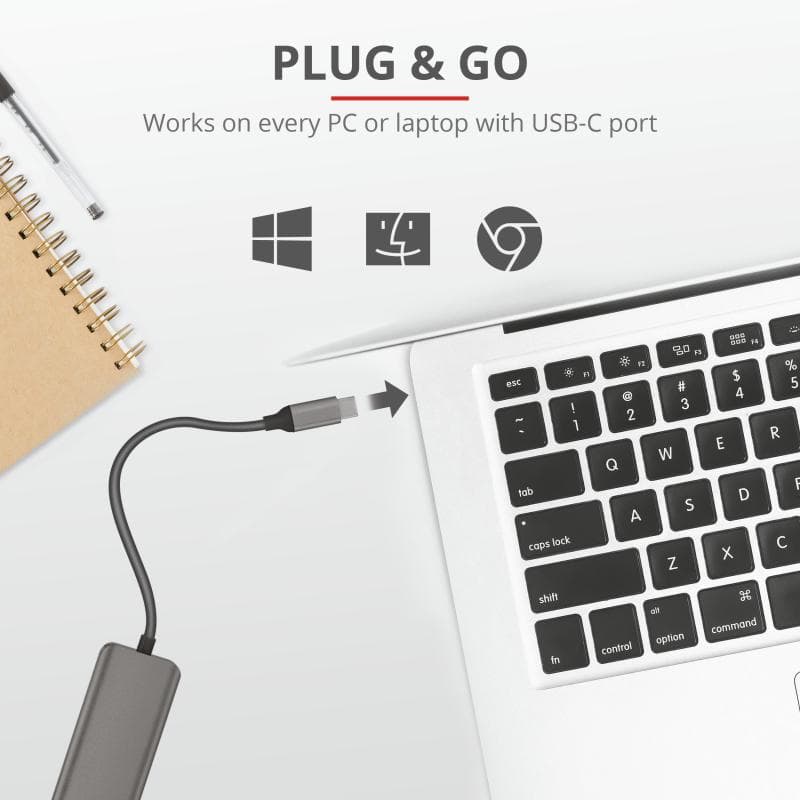 Hub USB Trust Halyx, USB-A, 4 porturi, Negru — miniatură
