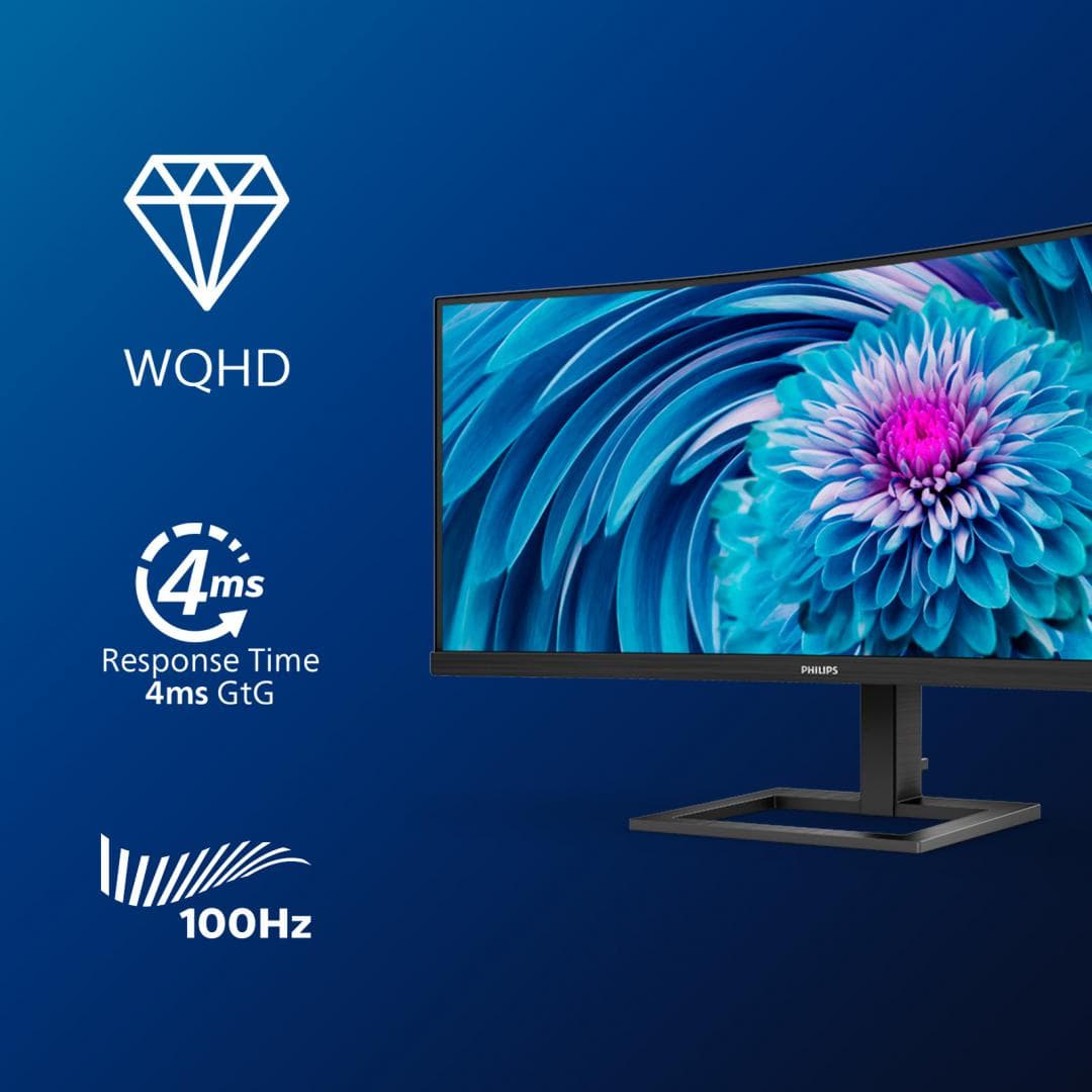 Monitor Consumer Philips 346E2CUAE/00, 34", 3440 x 1440 pixeli, Black — miniatură
