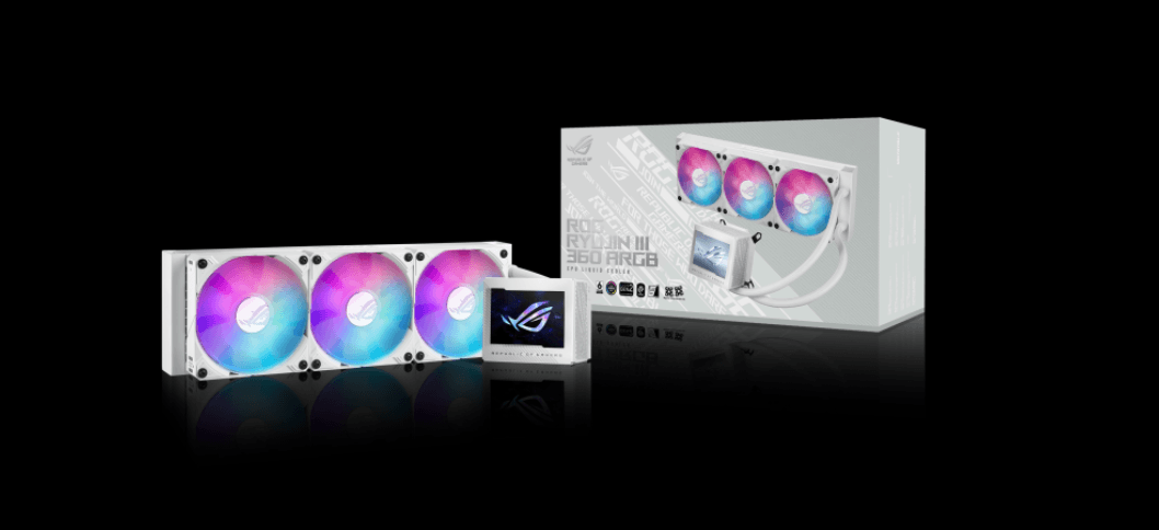 Cooler Procesor ASUS ROG RYUJIN III 360 ARGB White Edition, Lichid, 12 cm, 3 ventilatoare, aRGB