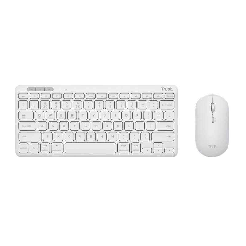 Kit Wireless tastatura si mouse Trust Lyra, Alb — miniatură